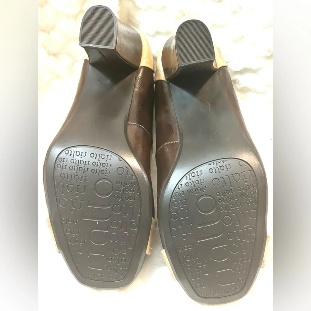 Vintage Rialto tan and brown round toe block heel women’s size 8M - Picture 8 of 11